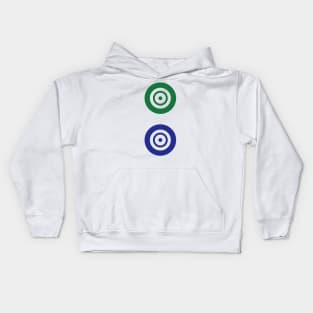 Two Circle Wheel Dot Er Tong 筒 Tile. It's Mahjong Time! Kids Hoodie